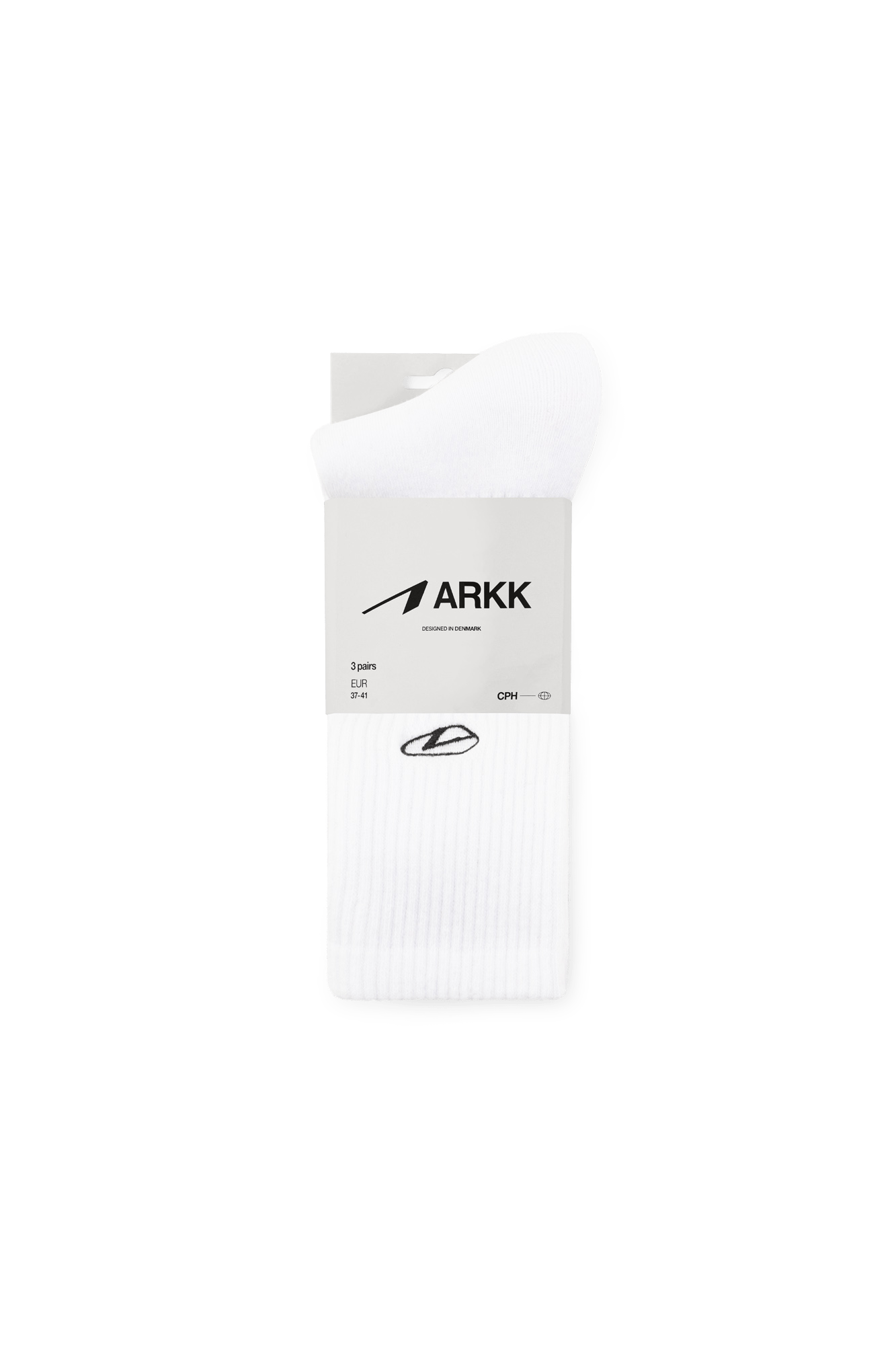 ARKK Accessories ARKK Cushioned Socks 3-pack Bright | White Socks